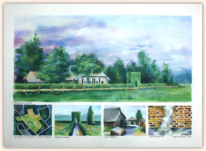 opdracht voor particulier, formaat 75 x 105 cm, acryl op geschept papier, 2007
